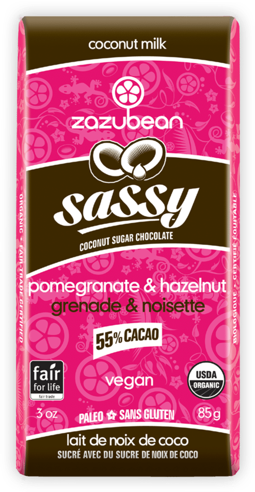 Zazubean - Sassy: Pomegranate & Hazelnut , 85G