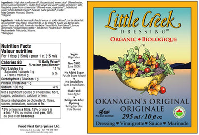 Little Creek Dressing Organic Okanagan's Original 295Ml