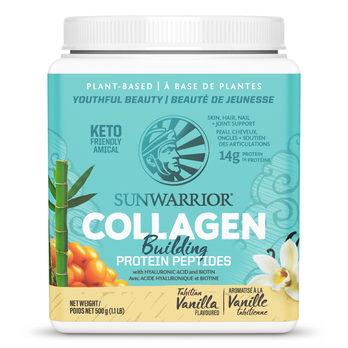 Sunwarrior Collagen Building Protein Peptides: Tahition Vanilla 500G