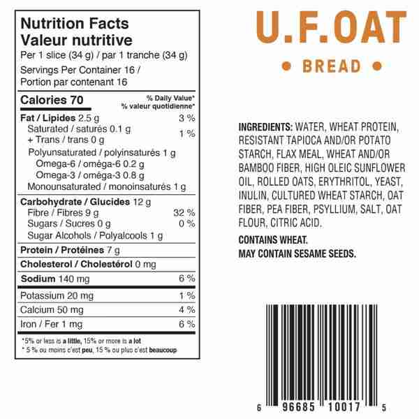 Carbonaut - U.F.Oat Bread, 544G