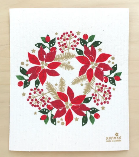 Square Love Swedish Sponge Cloths - Wreath