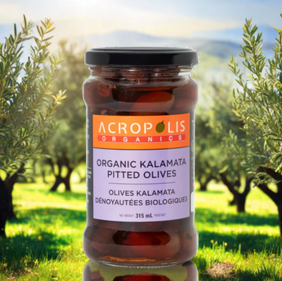 Acropolis Organic Kalamata Pitted Olives, 315Ml