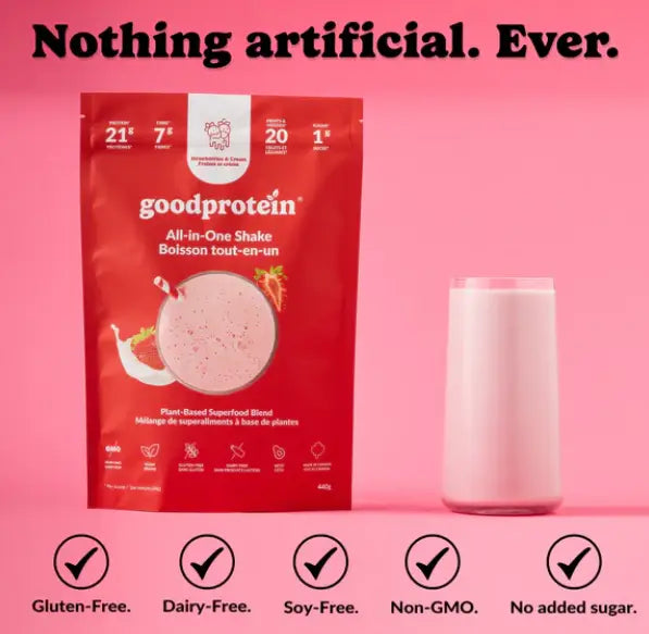 Good Protein All-in-One Shake, Strawberries & Cream, 440 g