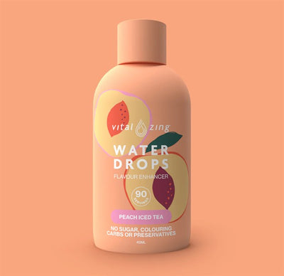 Vital Zing Water Drops - Peach Iced Tea, 45Ml