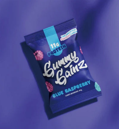 Gummy Gainz Protein Gummy Candy - Blue Raspberry, 49G