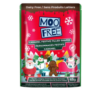 Moo Free Caramel Festive Filled Shapes, 65G