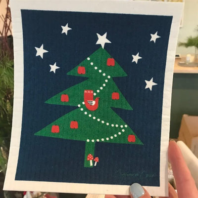 Square Love Swedish Sponge Cloths - Noel