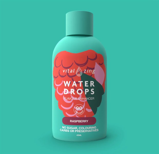 Vital Zing Water Drops Raspberry, 45 mL