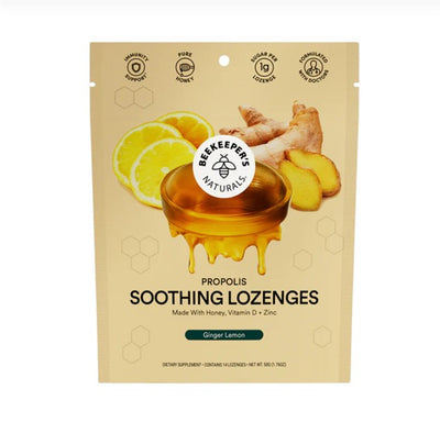 Beekeeper's Naturals Propolis Lozenges, Lemon Ginger, 50 g