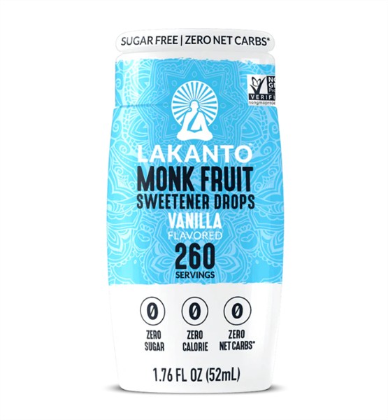 Lakanto Monk Fruit Sweetener Drops Vanilla, 52Ml