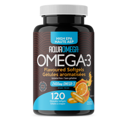 Aquaomega - Omega-3 2400Mg: Orange, 120 Chewables