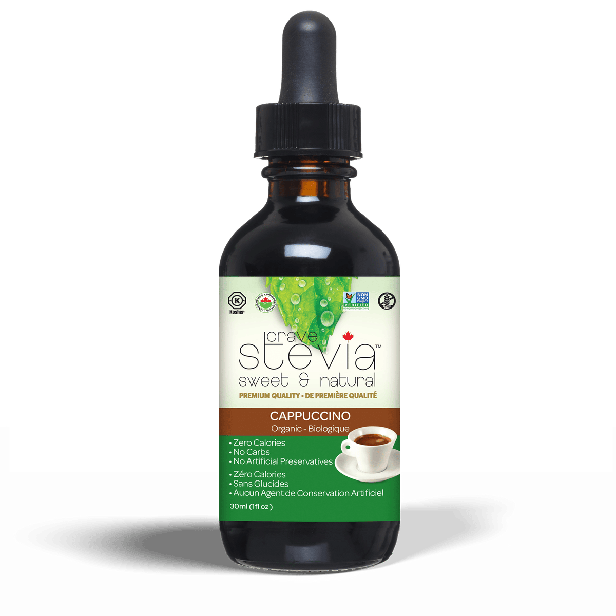 Crave Stevia - Cappuccino Liquid Drops, 30Ml
