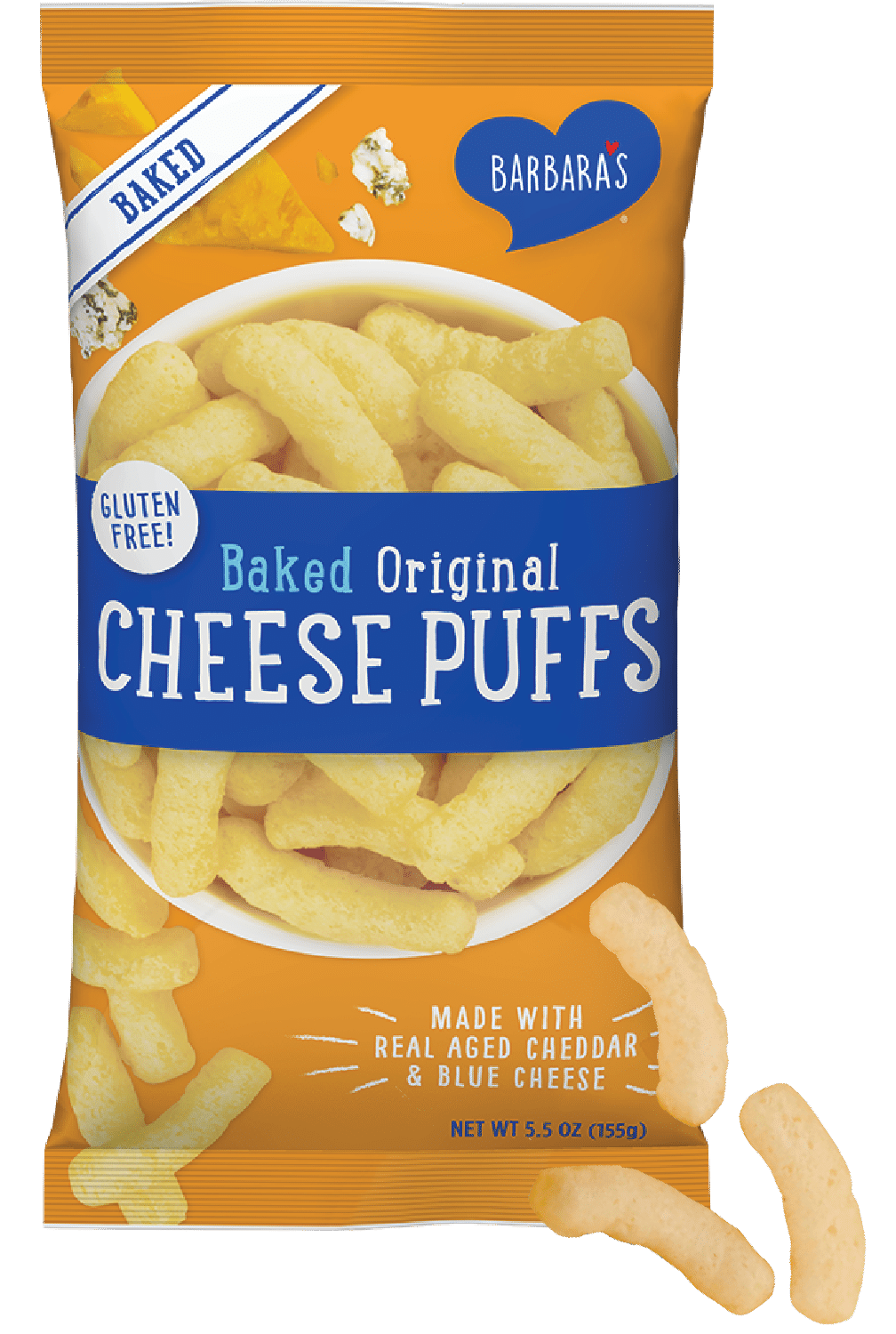 Barbara's Baked Original Cheez Puffs, 155 g