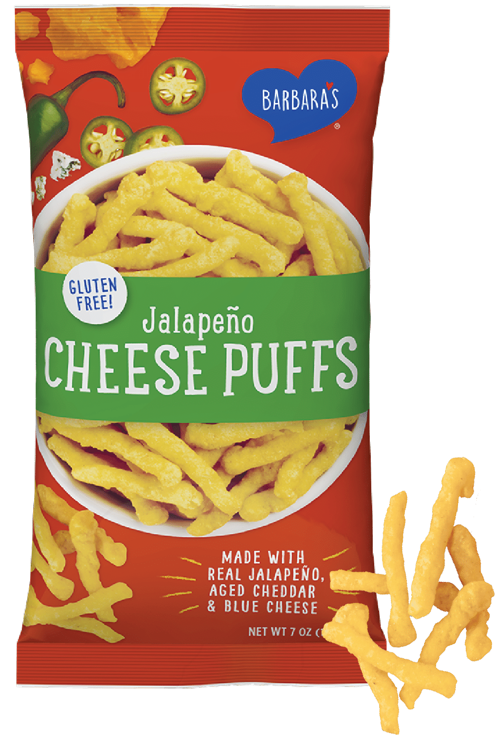 Barbara's Baked Jalapeño Cheez Puffs, 198 g