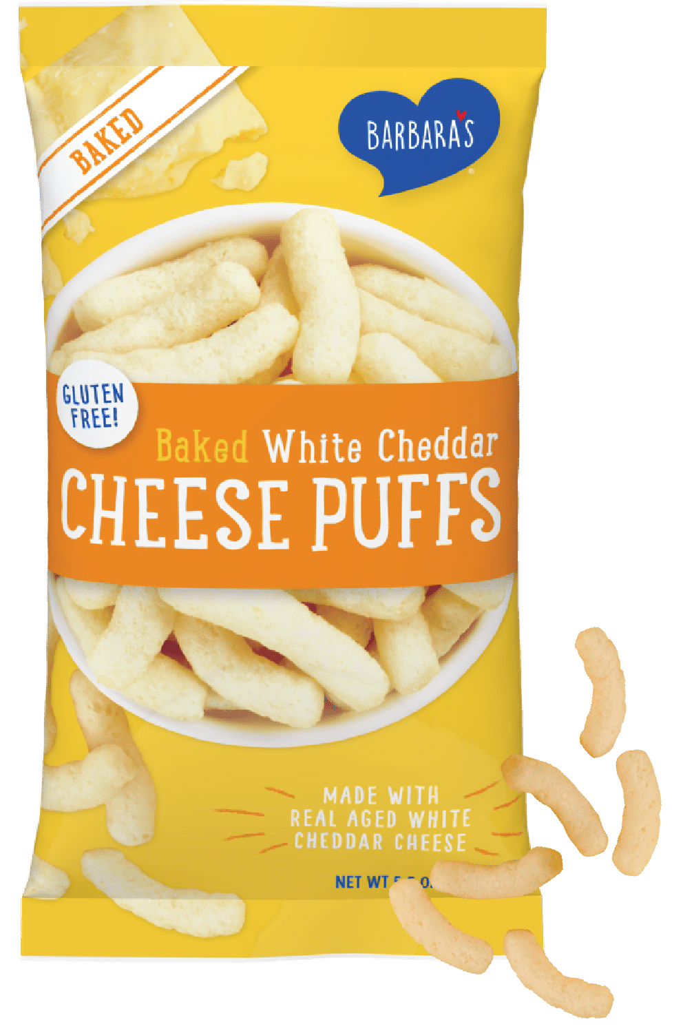 Barbara's Baked White Cheddar Cheez Puffs, 155 g