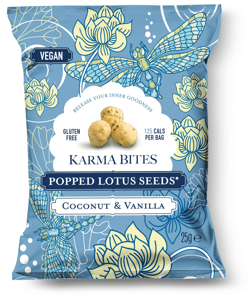 Karma Bites Popped Lotus Seeds: Coconut & Vanilla - 50G