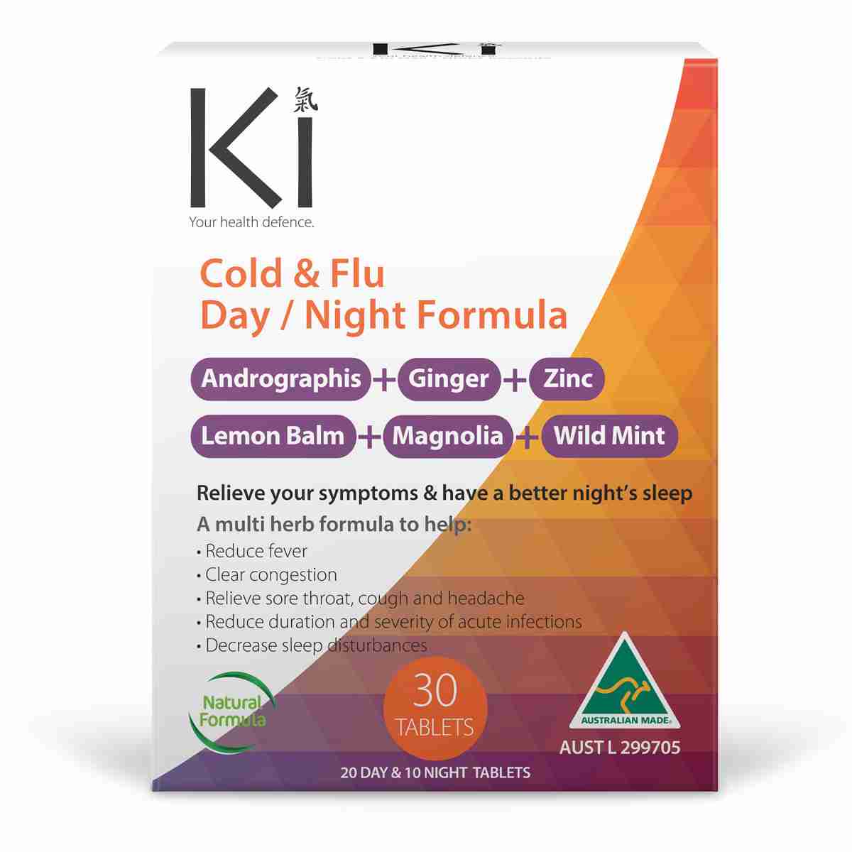 Ki Cold & Flu DAY/NIGHT Formula 30Tab