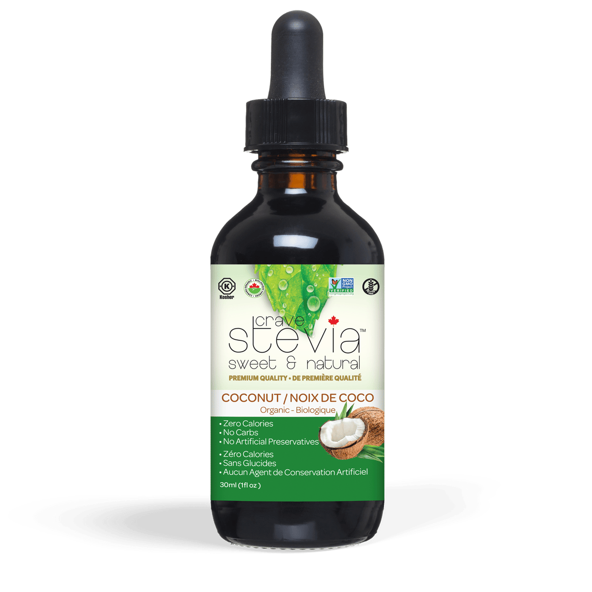 Crave Stevia - Coconut Liquid Drops, 30Ml