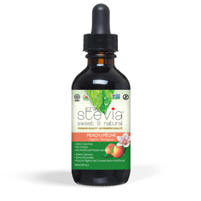 Crave Stevia - Peach Liquid Drops, 30Ml
