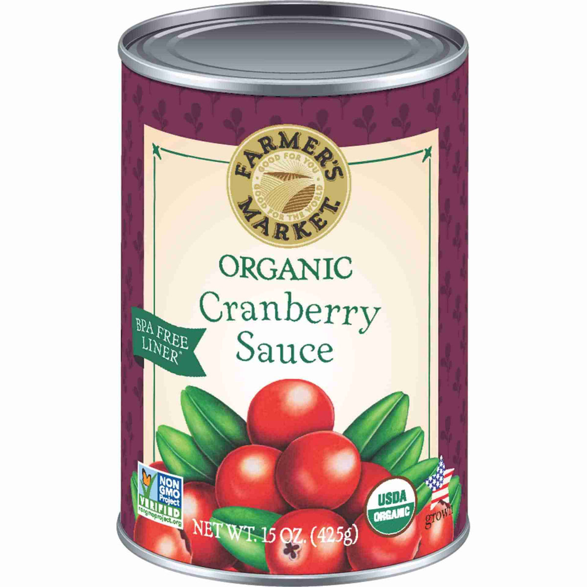 Farmers Market Foods Organic Cranberry Sauce - 425Ml