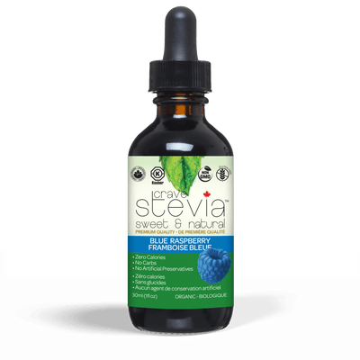Crave Stevia - Blue Raspberry Liquid Drops, 30Ml