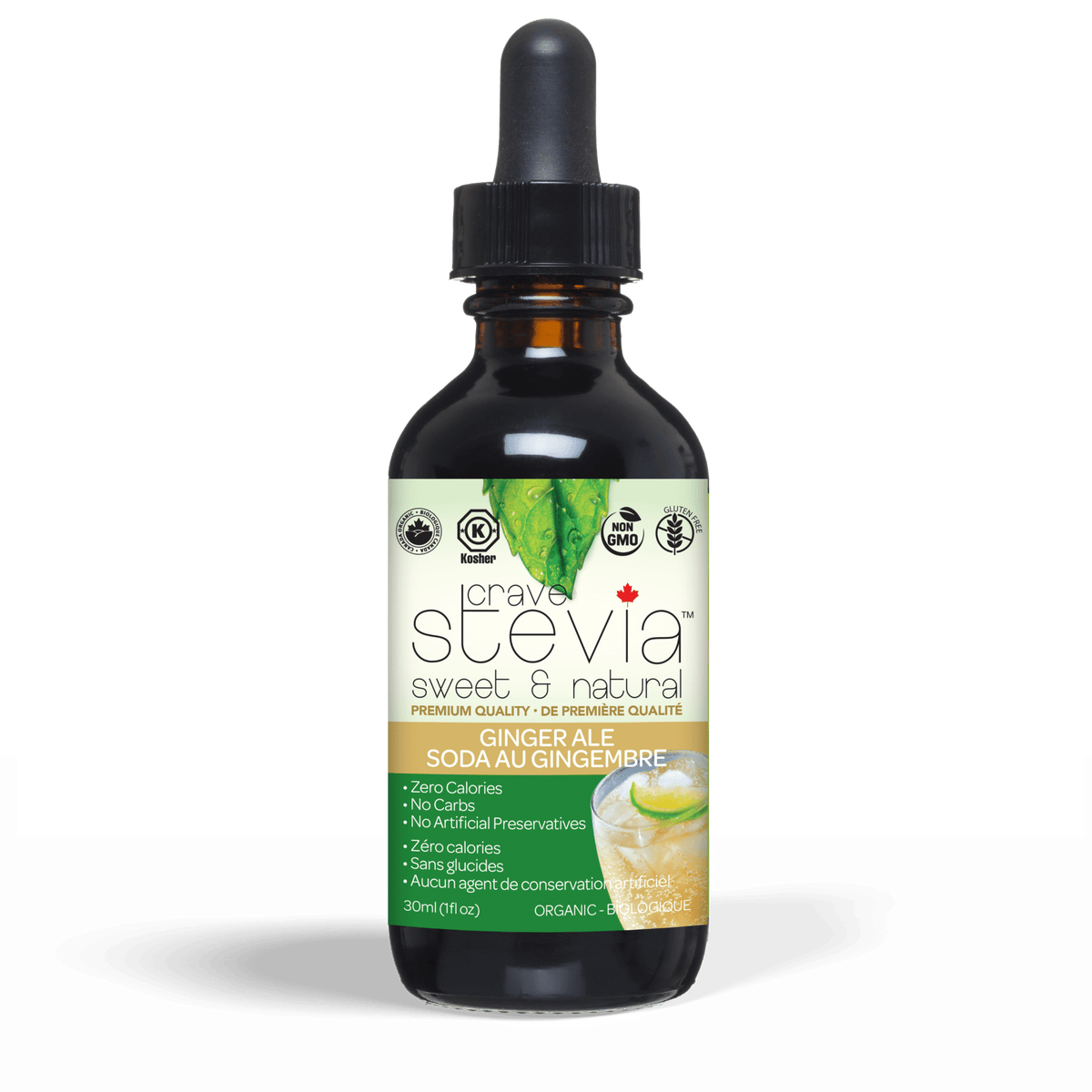 Crave Stevia - Ginger Ale Liquid Drops, 30Ml