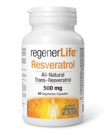 Natural Factors RegenerLife Resveratrol, 60 Capsules