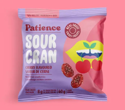 Patience Fruit & Co Organic Sour Dried Cranberries - Cherry, 60G