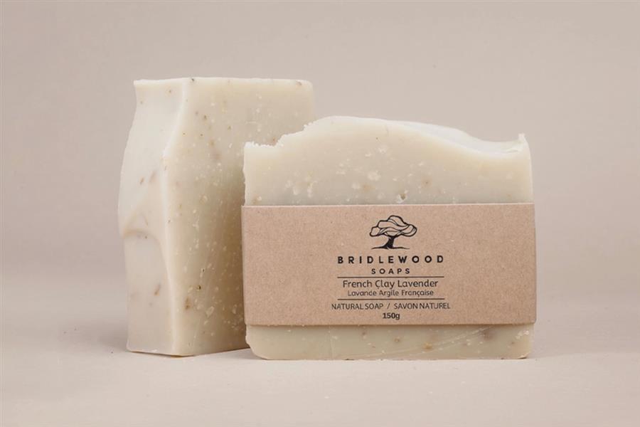 Bridlewood Soaps - French Clay Lavender Bar Soap, 150G
