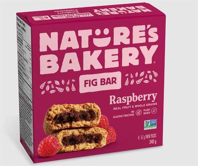 Nature's Bakery Whole Wheat Fig Bars Raspberry, 6 x 57 g