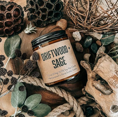 Lawrencetown Candle Co - Driftwood + Sage, 7.2 Oz