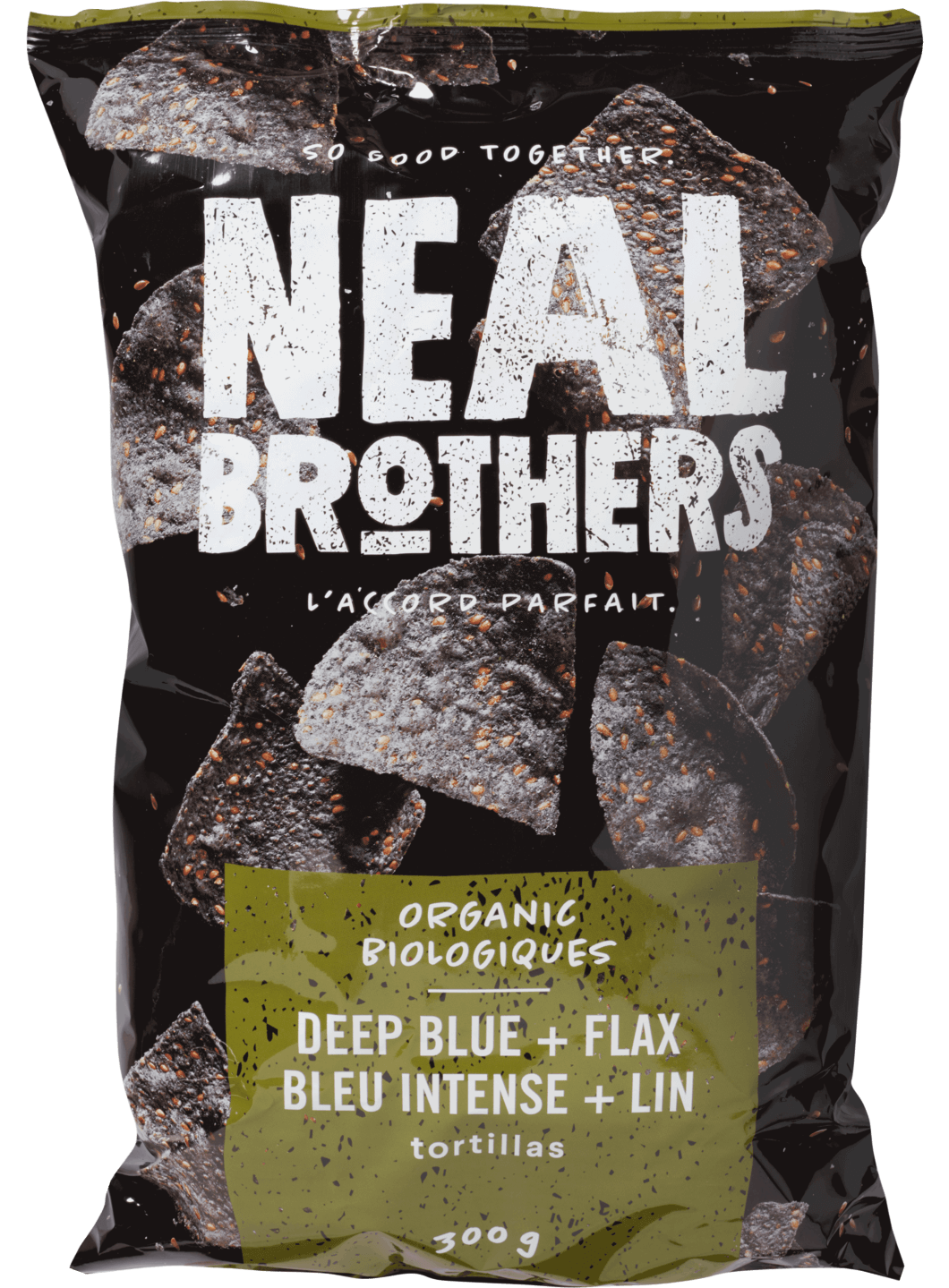Neal Brothers, Organic Deep Blue + Flax Tortillas, 300G