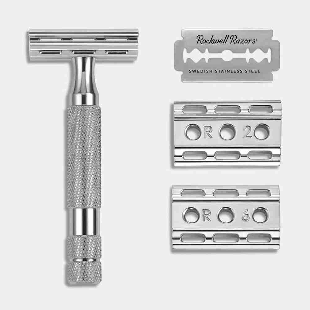 Rockwell Razors Double-Edge Safety Razor - 6C White Chrome