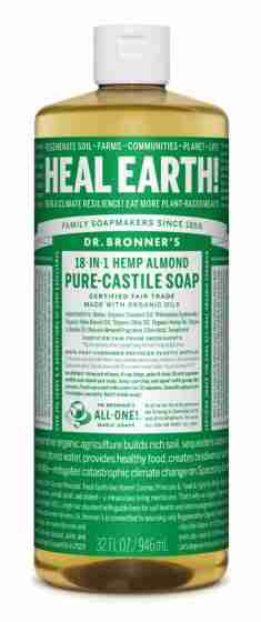 Dr. Bronner's Organic Pure-Castile Liquid Soap, Almond, 473 mL