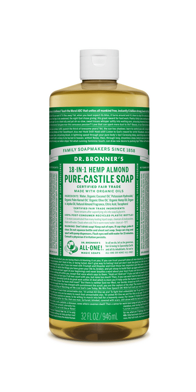Dr. Bronner's Organic Pure Castile Liquid Soap: Almond - 946Ml