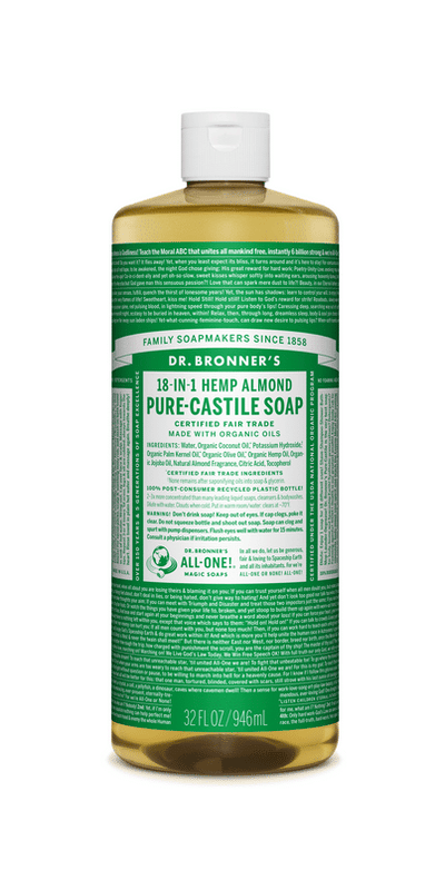 Dr. Bronner's Organic Pure-Castile Liquid Soap, Almond, 946 mL