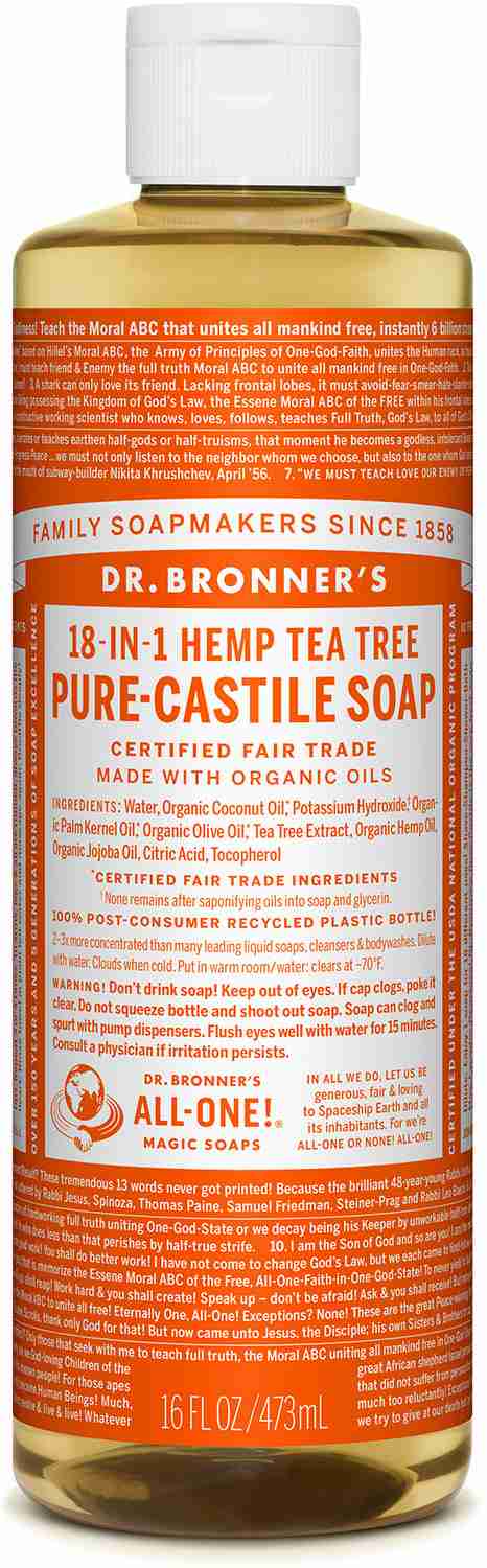 Dr. Bronner's Organic Pure Castile Liquid Soap Tea Tree - 473Ml