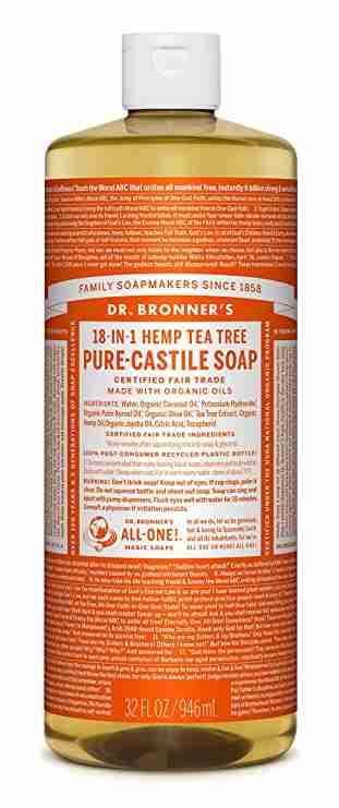 Dr. Bronner's Organic Pure Castile Liquid Soap Tea Tree - 946Ml