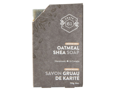 Crate 61 Organics Oatmeal Shea Bar Soap, 110G