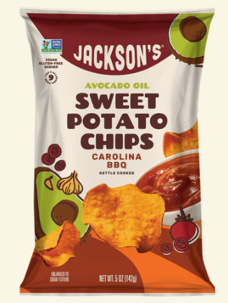 Jackson's Sweet Potato Chips Carolina BBQ, 142 g