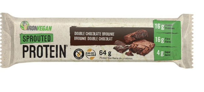 Iron Vegan Sprouted Protien Bar: Double Chocolate Brownie, 64G