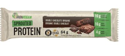 Iron Vegan Sprouted Protien Bar: Double Chocolate Brownie, 64G
