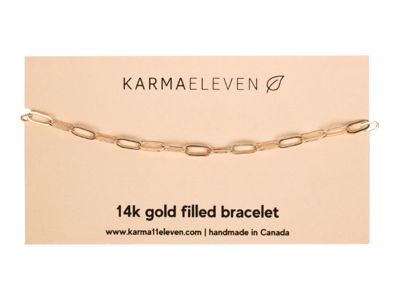 Karma Eleven - Paperclip 14K Gold Filled Bracelet