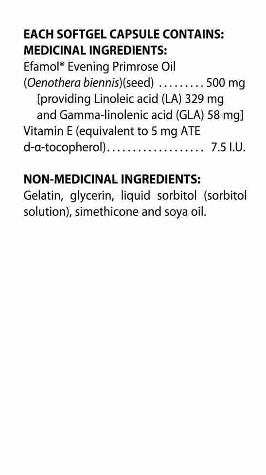 Efamol Beautiful-Skin Evening Primrose Oil, 500Mg180caps
