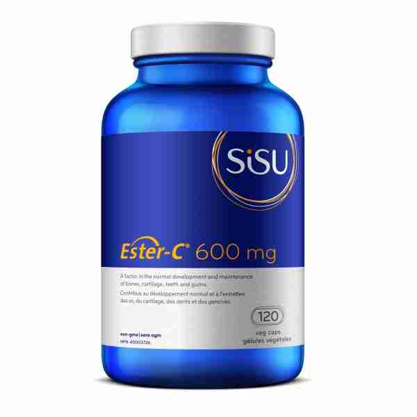 SISU Ester-C 600 mg, 120 Vegetable Capsules