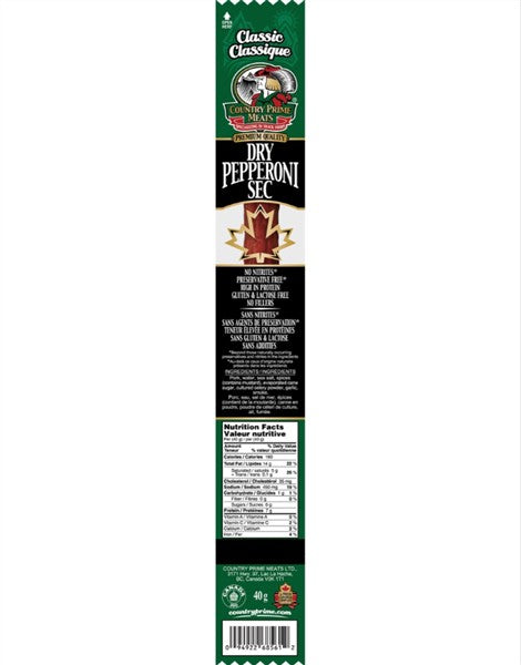 Country Prime Meats Dry Pepperoni Stick - Classic, 40G