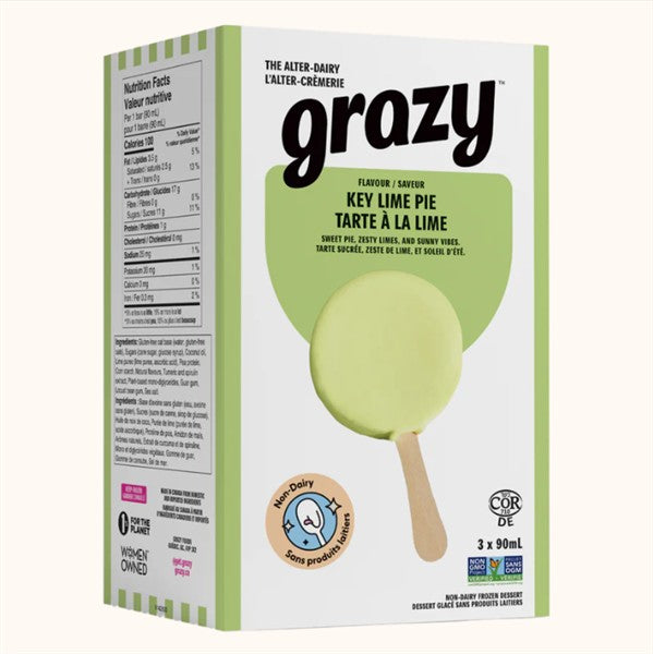 Grazy Key Lime Pie Non-Dairy Frozen Dessert Bars, 270 mL