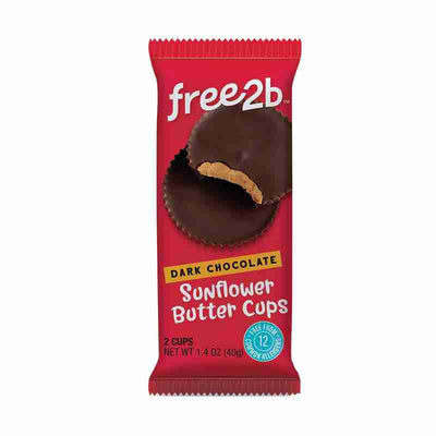 Free2b - Dark Chocolate Sunflower Butter Cups, 40G