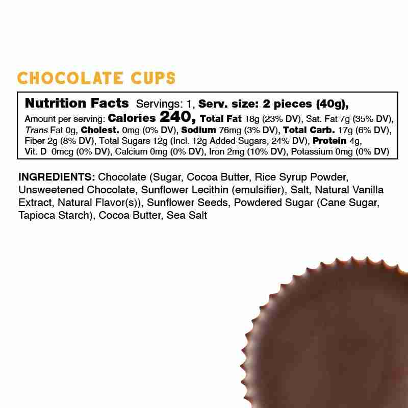 Free2b - Chocolate Sunflower Butter Cups, 40G