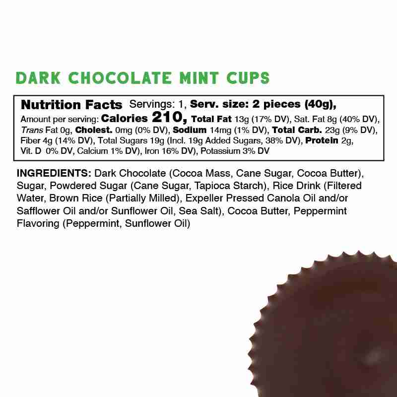 Free2b - Dark Chocolate Mint Cups, 40G